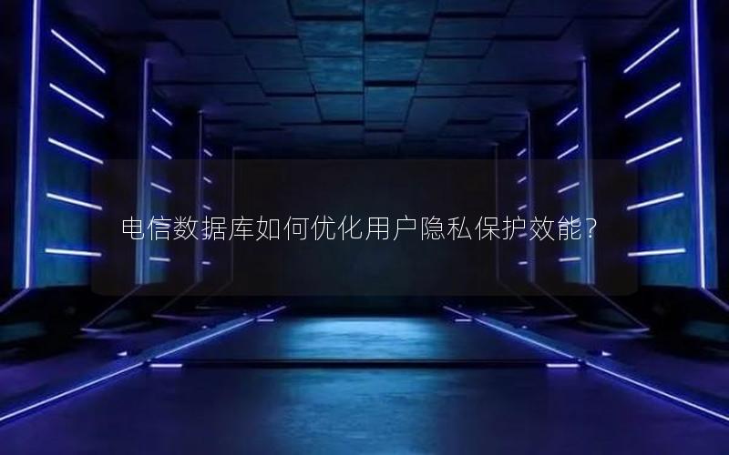 电信数据库如何优化用户隐私保护效能?