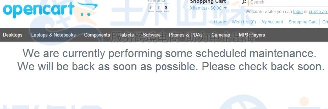 OpenCart网站如何开启维护模式