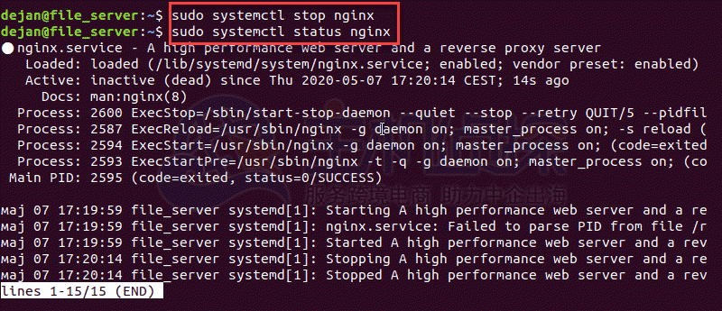 Linux服务器上启动、停止和重启Nginx命令
