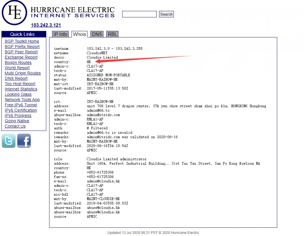 如何判断自己的服务器ip是原生ip还是广播ip