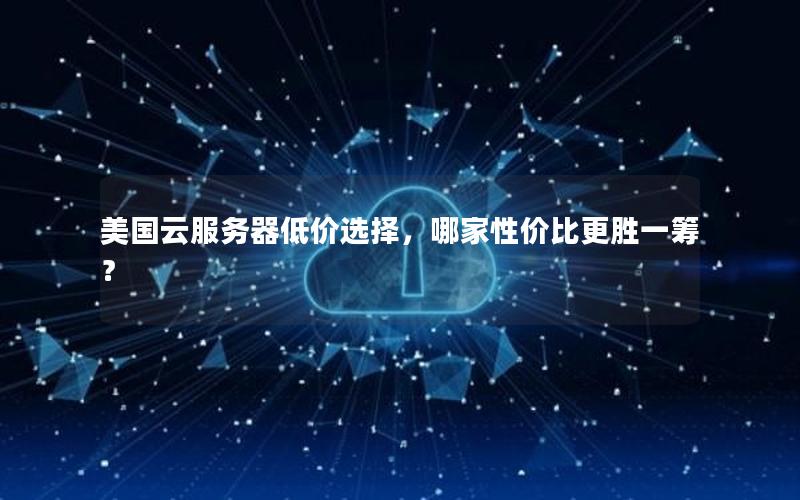美国云服务器低价选择，哪家性价比更胜一筹？