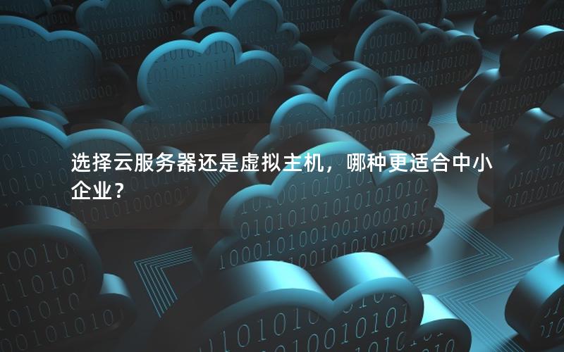 选择云服务器还是虚拟主机，哪种更适合中小企业？