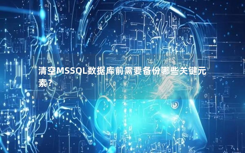 清空MSSQL数据库前需要备份哪些关键元素？