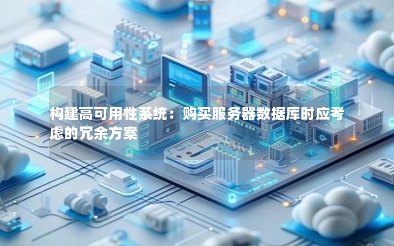 构建高可用性系统:购买服务器数据库时应考虑的冗余方案