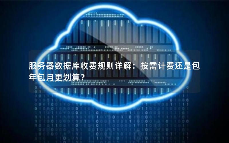 服务器数据库收费规则详解：按需计费还是包年包月更划算？