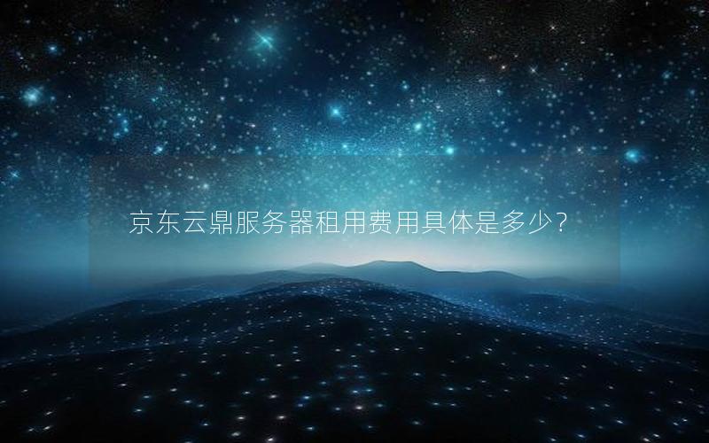 京东云鼎服务器租用费用具体是多少？