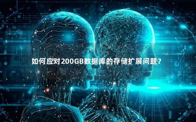 如何应对200GB数据库的存储扩展问题？