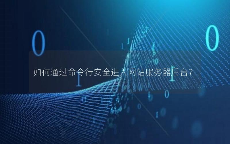 如何通过命令行安全进入网站服务器后台？