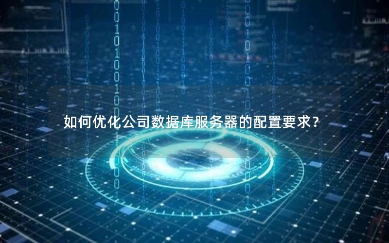 如何优化公司数据库服务器的配置要求？
