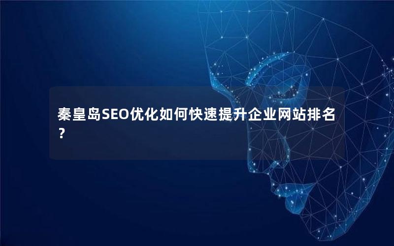 秦皇岛SEO优化如何快速提升企业网站排名？