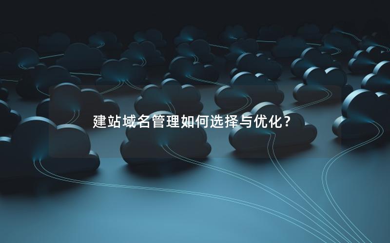 建站域名管理如何选择与优化?
