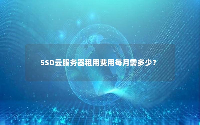 SSD云服务器租用费用每月需多少？