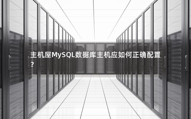 主机屋MySQL数据库主机应如何正确配置？