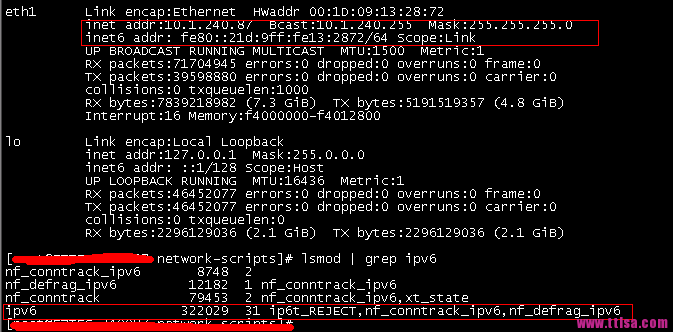 CentOS 6 / RHCE 6 禁用IPv6协议模块