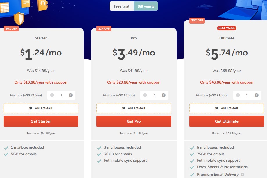 企业邮箱收费标准一年多少钱？企业邮箱申请费用