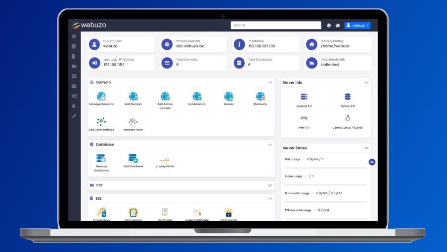 Webuzo面板怎么样？Webuzo面板主要功能特性