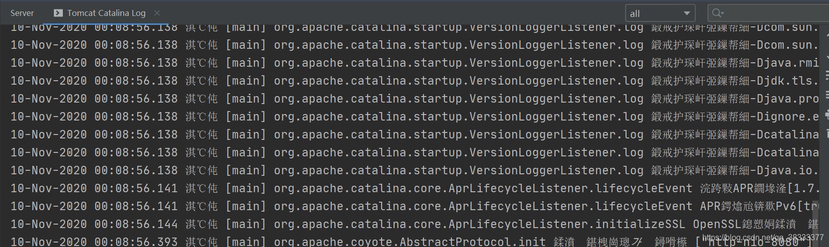 解决Tomcat10 Catalina log乱码问题