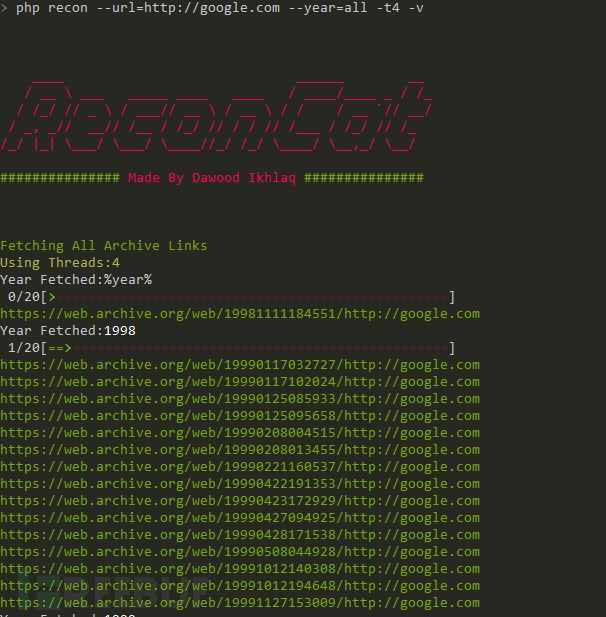 ReconCat:一款基于PHP的文档URL快照提取工具