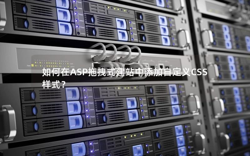 如何在ASP拖拽式建站中添加自定义CSS样式？