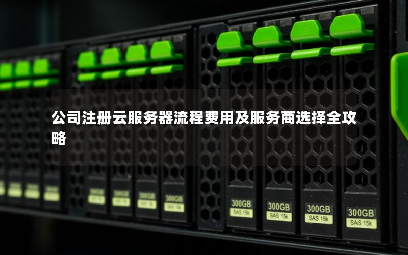 公司注册云服务器流程费用及服务商选择全攻略