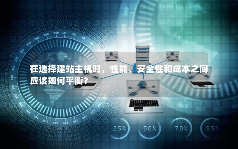 在选择建站主机时,性能、安全性和成本之间应该如何平衡?