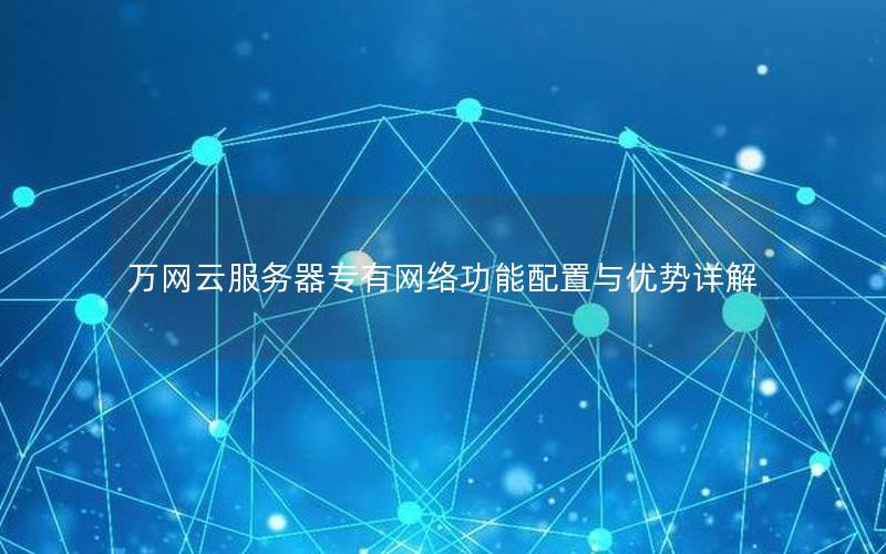 万网云服务器专有网络功能配置与优势详解