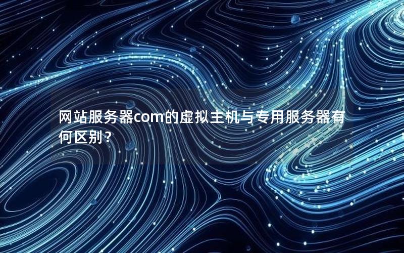 网站服务器com的虚拟主机与专用服务器有何区别？