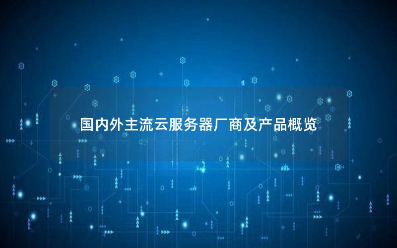 国内外主流云服务器厂商及产品概览