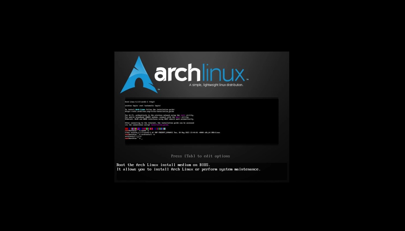 Arch Linux 系统 2025.06.01 发布:搭载 Linux 内核 6.3