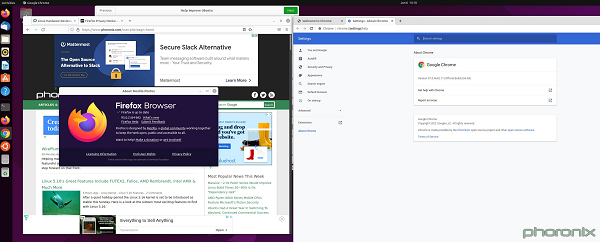 Firefox 95 和 Chrome 97 在 Linux 的性能对比