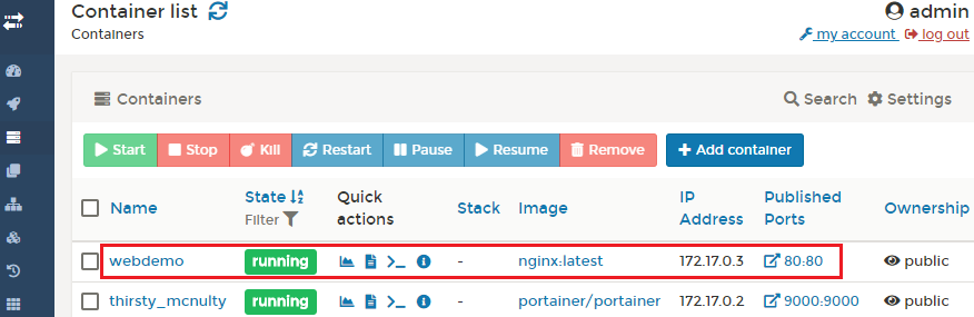 通过UI管理docker的方法