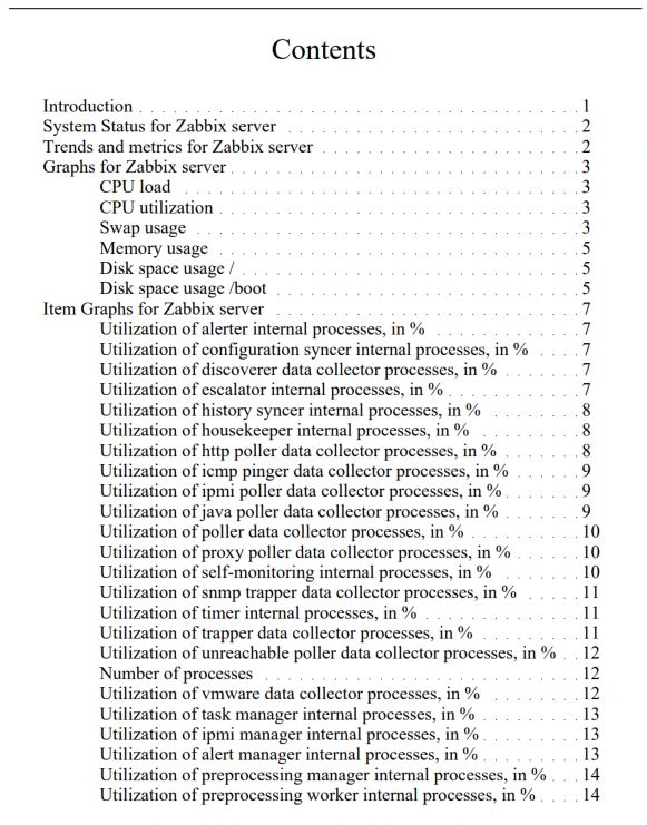 Zabbix监控的性能指标自动生成美观的Report报告