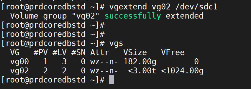 记一次生产线系统磁盘扩容的步骤之超详细的lvm步骤
