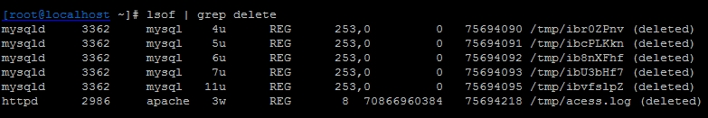 LINUX运维实战案例之文件已删除但空间不释放问题的分析与解决办法