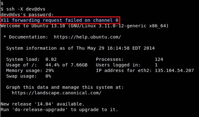 Linux中如何修复“X11 forwarding request failed on channel 0”错误