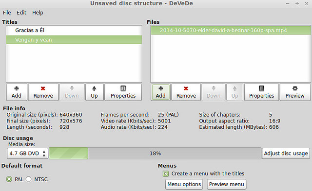 在Linux环境中使用DeVeDe工具如何创建视频DVD