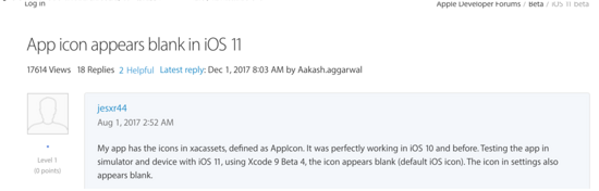 详解在iOS11下app图标变空白的问题解决方法