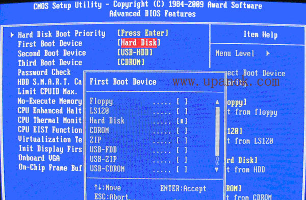 U盘装系统中bios设置USB启动图文教程