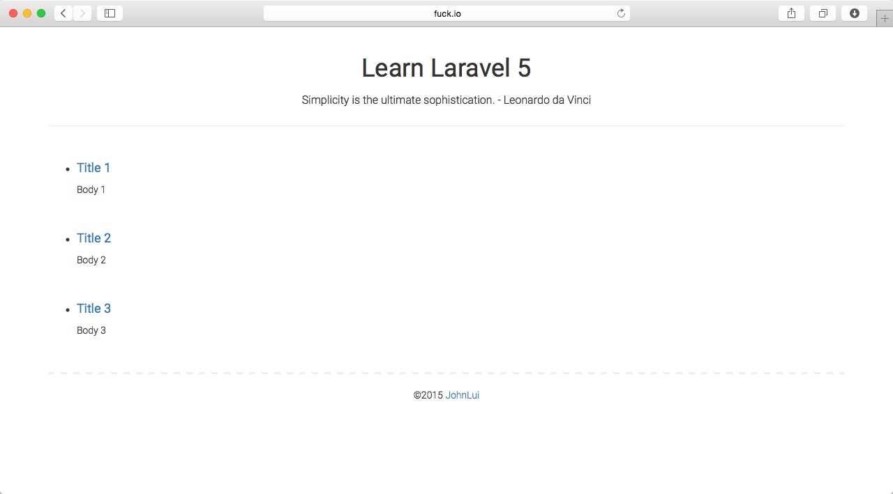 Laravel 5 框架入门（三）