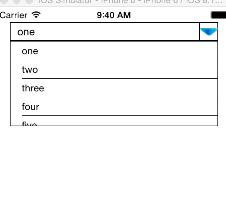 IOS代码笔记之下拉选项cell