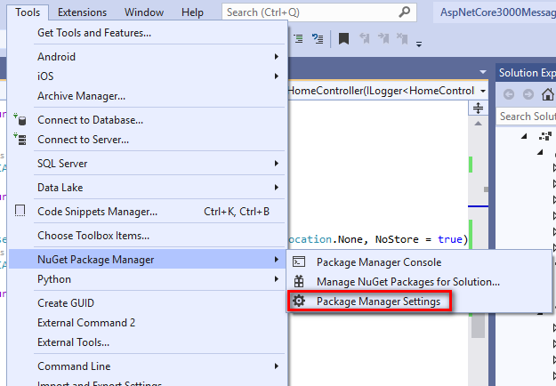 .NET Core中创建和使用NuGet包的示例代码