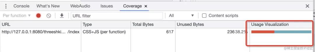 还在摸黑 ThreeShaking 么?来试下 Chrome Devtools 的 Coverage 可视化
