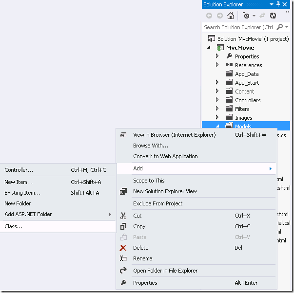 ASP.NET MVC4入门教程(四):添加一个模型