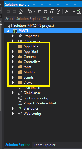 MVC 5 第二章 MVC5应用程序项目结构