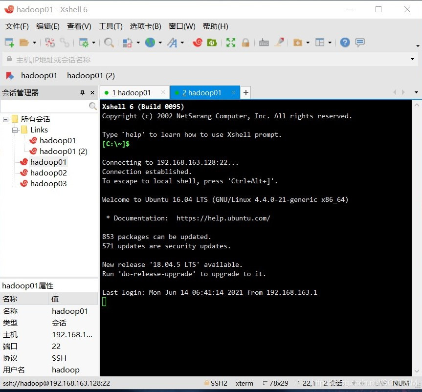 新手Hadoop安装 环境搭建