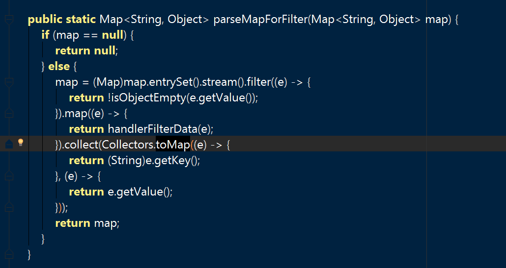Java8中利用stream对map集合进行过滤的方法
