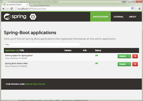 spring-boot使用Admin监控应用的方法