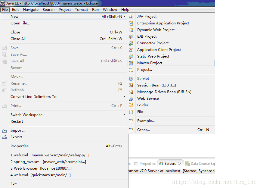 使用maven一步一步构建spring mvc项目（图文详解）