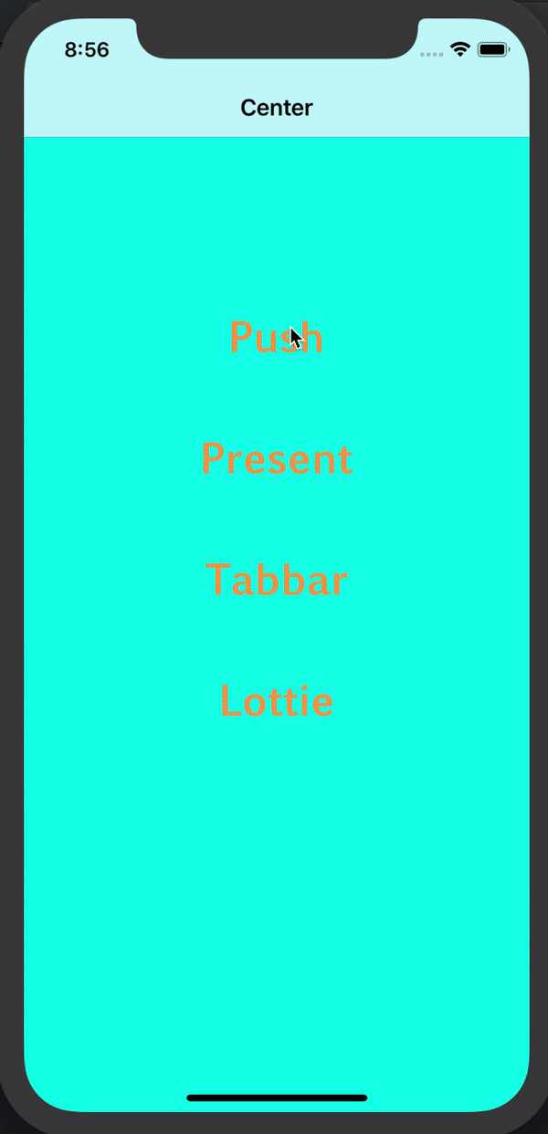 iOS自定义转场动画的几种情况