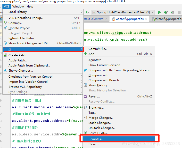idea切换git地址并刷新右下角git分支